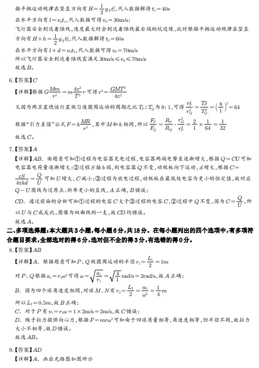 2026年25省高考物理真题+答案-第4张图片-四季读书网