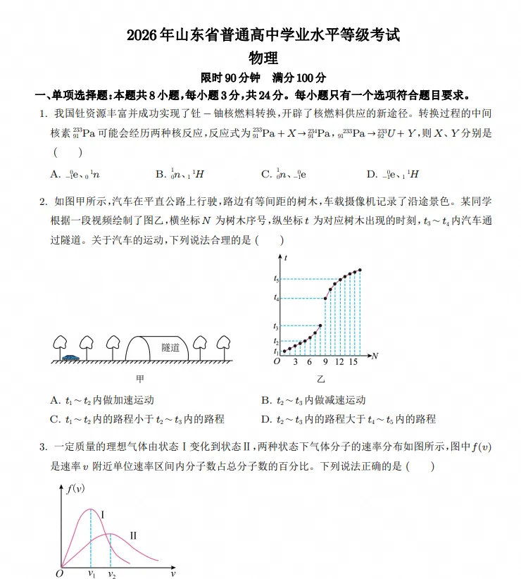 【山东高考】2026年山东省高考真题电子版含答案附历年试卷2008-2026-第4张图片-四季读书网 【山东高考】2026年山东省高考真题电子版含答案附历年试卷2008-2026-第4张图片-四季读书网