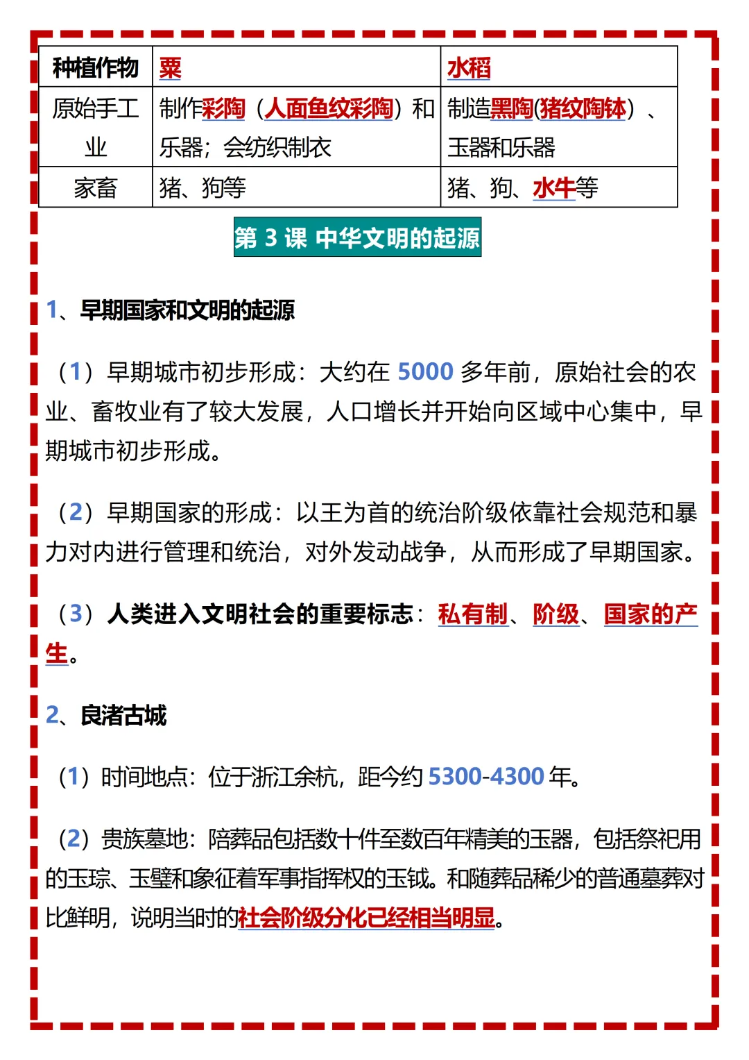 【初一】2026秋七年级上册历史全册重点知识梳理汇总,有完整版可打印,建议家长领取一份打印给孩子!-第8张图片-四季读书网