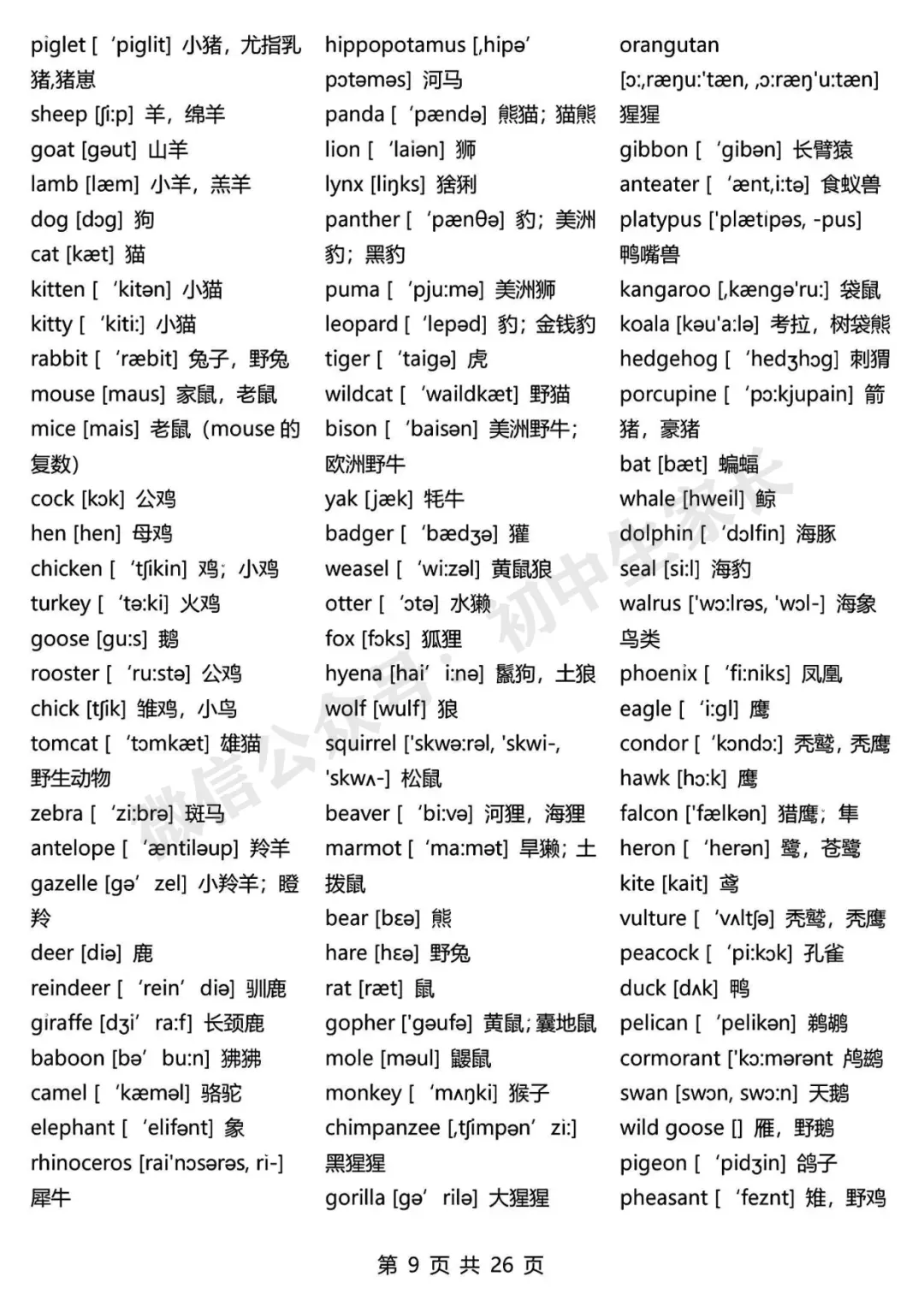 初一到初三上下全册单词背诵版,可下载打印!赶紧替孩子收藏!-第10张图片-四季读书网 初一到初三上下全册单词背诵版,可下载打印!赶紧替孩子收藏!-第10张图片-四季读书网