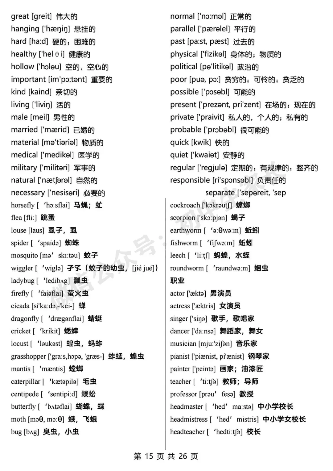 初一到初三上下全册单词背诵版,可下载打印!赶紧替孩子收藏!-第16张图片-四季读书网 初一到初三上下全册单词背诵版,可下载打印!赶紧替孩子收藏!-第16张图片-四季读书网