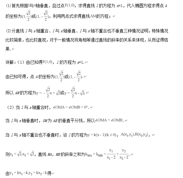 圆锥曲线11大常考题型与近5年真题汇总-第46张图片-四季读书网 圆锥曲线11大常考题型与近5年真题汇总-第46张图片-四季读书网