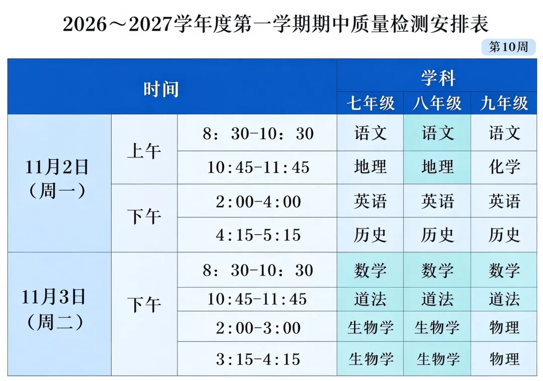 济南期中备考开启|期中时间汇总,往年真题免费领取!-第2张图片-四季读书网 济南期中备考开启|期中时间汇总,往年真题免费领取!-第2张图片-四季读书网
