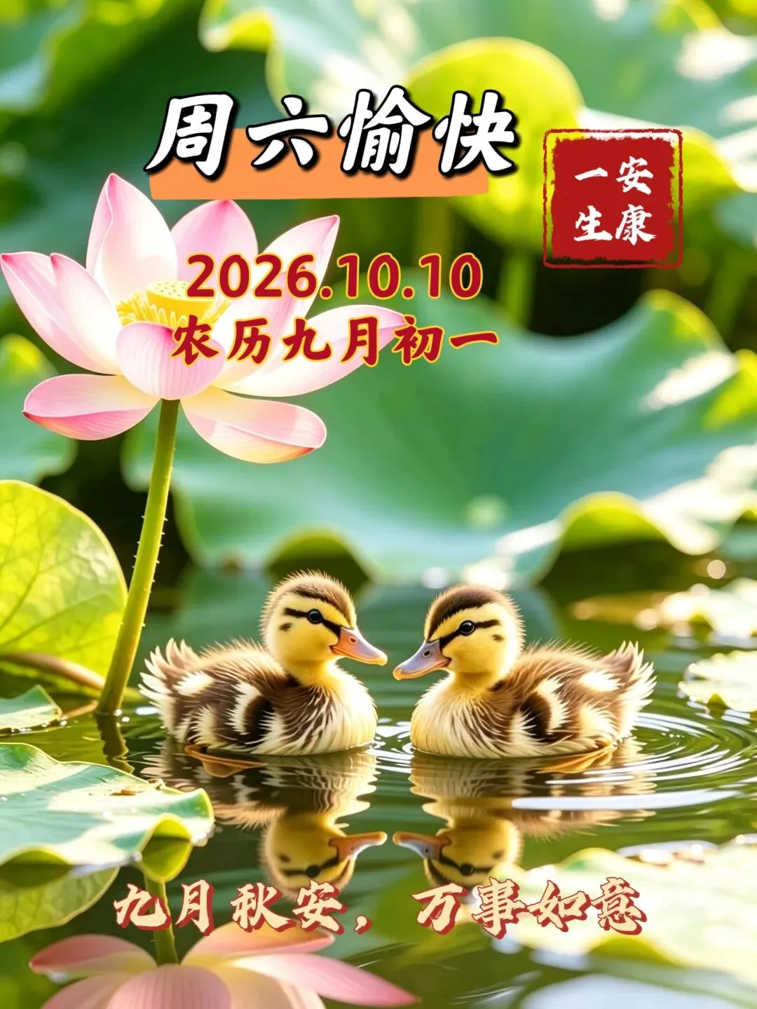 农历九月初一,朔日启程,愿您开始美好的新旅程,平安顺遂,前路一帆风顺,幸福相伴每一天-第3张图片-四季读书网