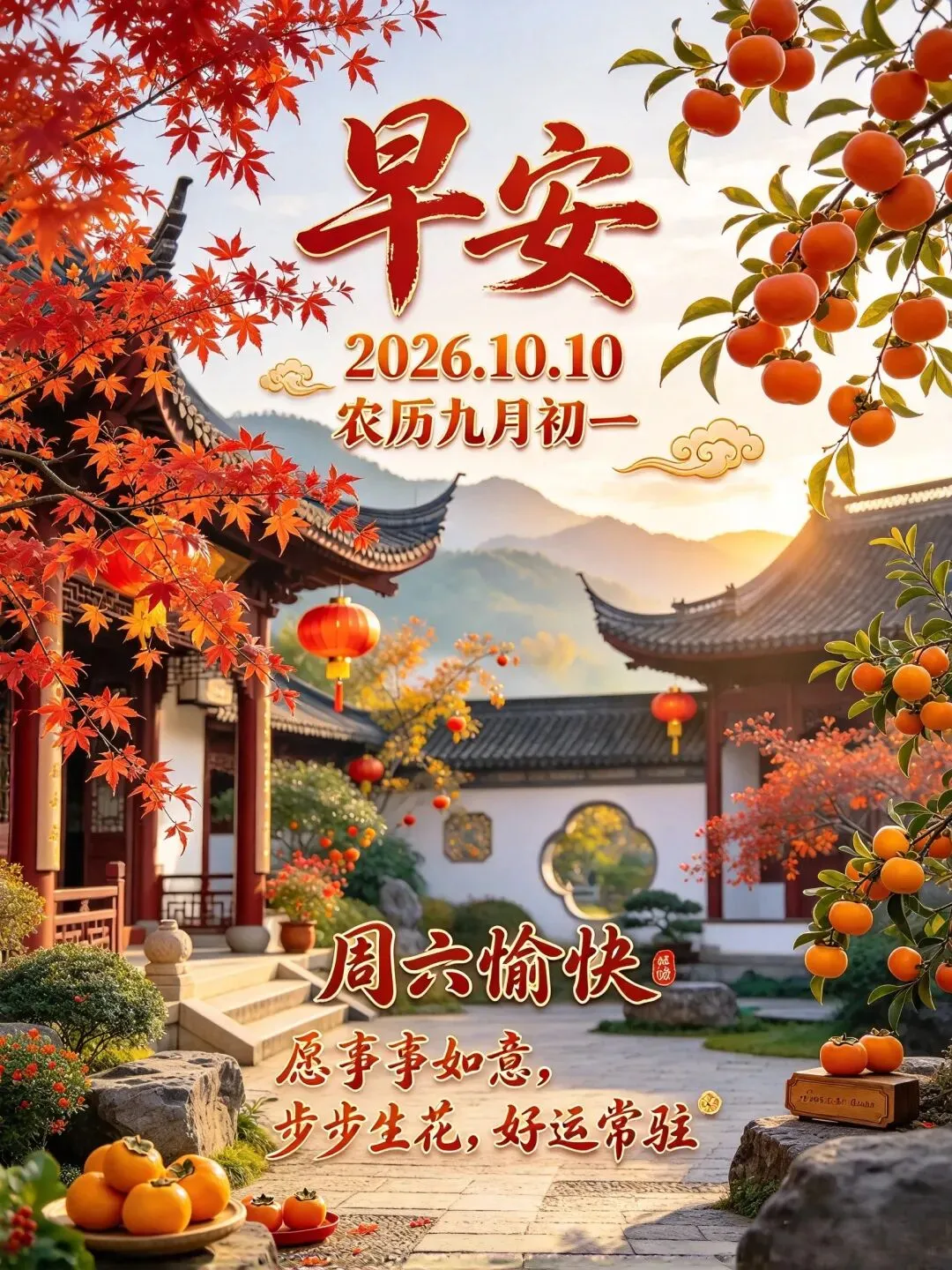 诗词丨九月初一,新月启祥,愿你平安常伴,好运相随 万事称心,福气满满,幸福长长久久!-第1张图片-四季读书网