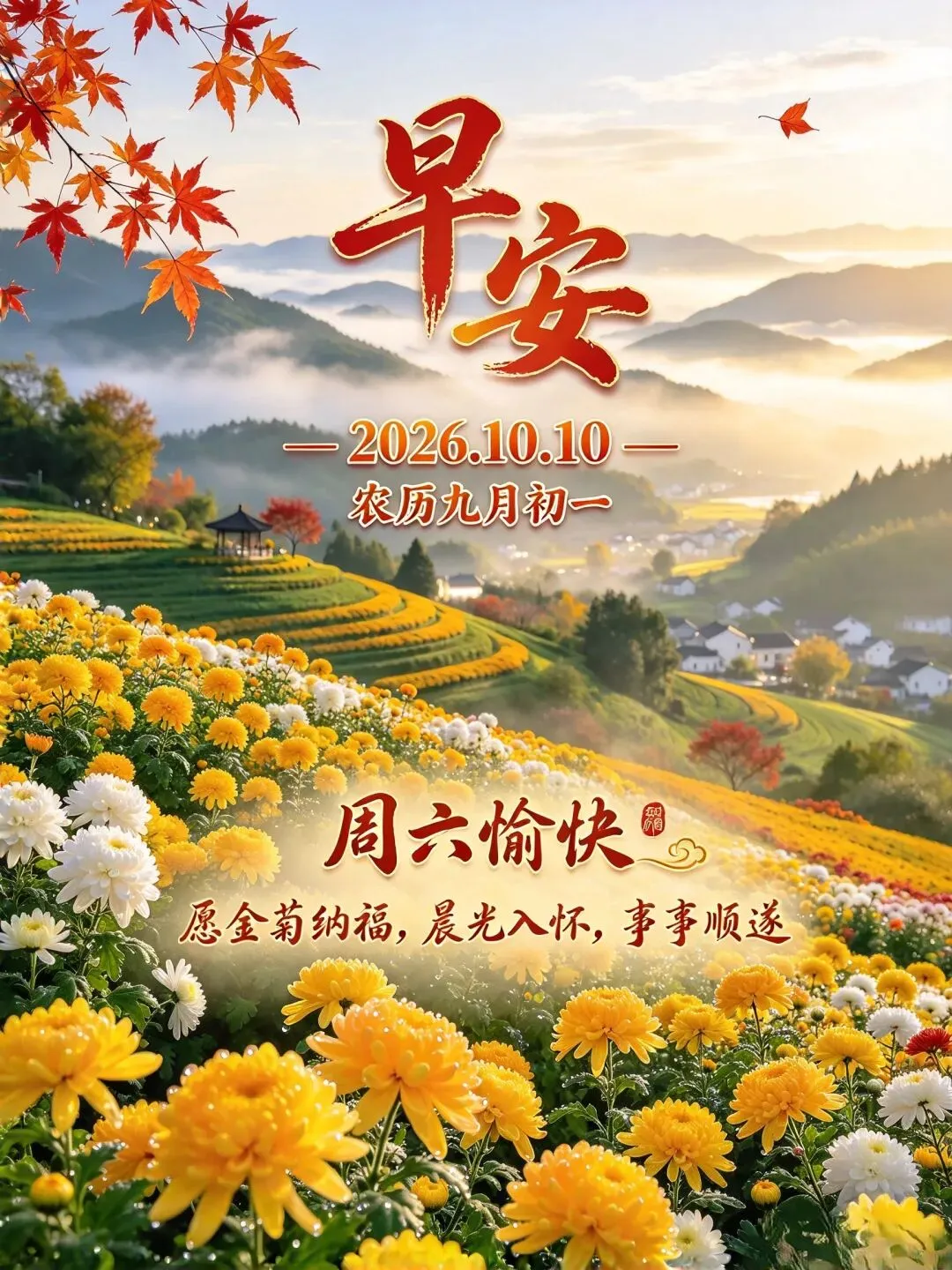 诗词丨九月初一,新月启祥,愿你平安常伴,好运相随 万事称心,福气满满,幸福长长久久!-第2张图片-四季读书网