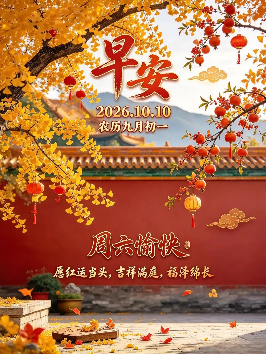 诗词丨九月初一,新月启祥,愿你平安常伴,好运相随 万事称心,福气满满,幸福长长久久!-第5张图片-四季读书网