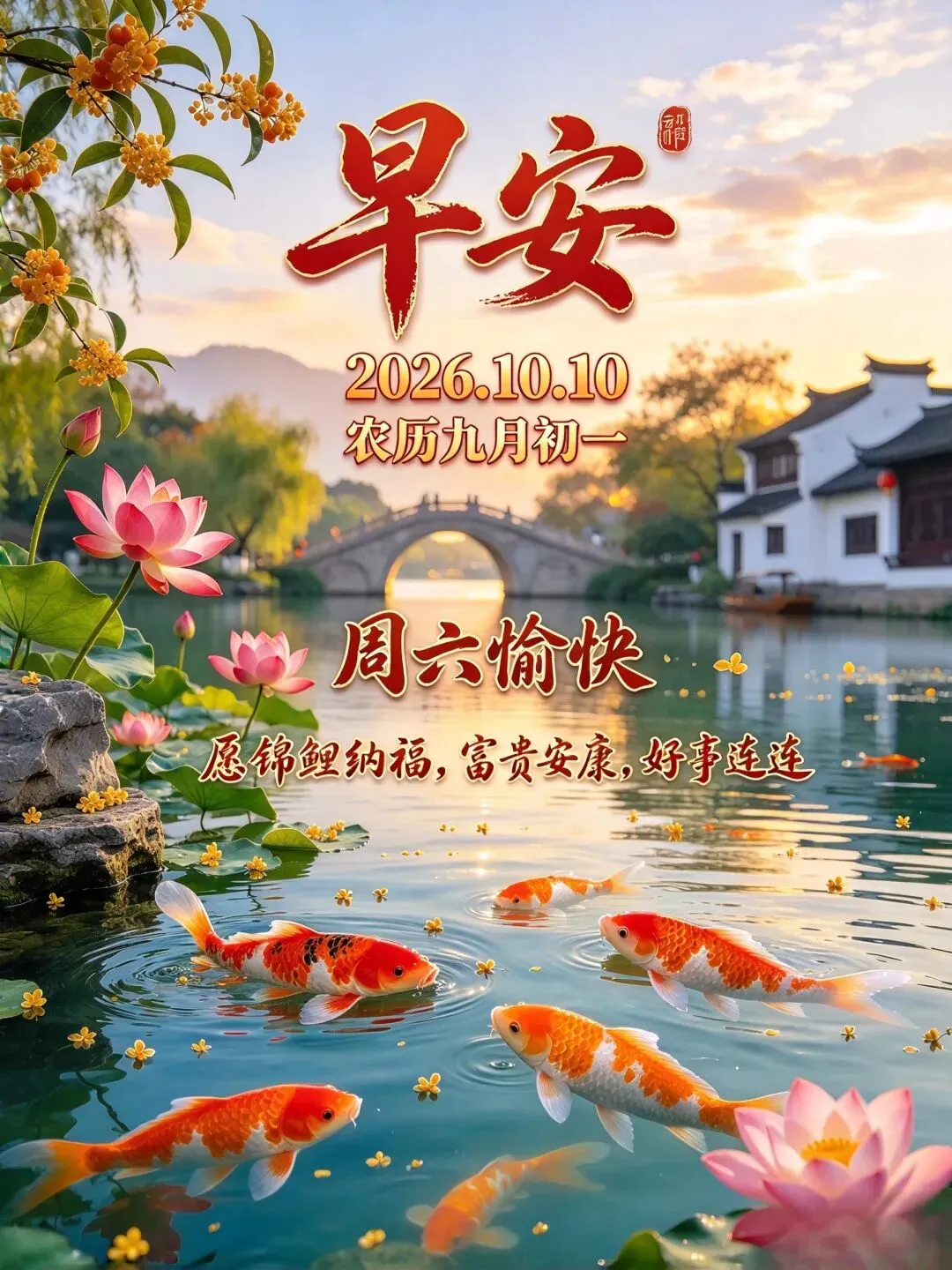 诗词丨九月初一,新月启祥,愿你平安常伴,好运相随 万事称心,福气满满,幸福长长久久!-第6张图片-四季读书网