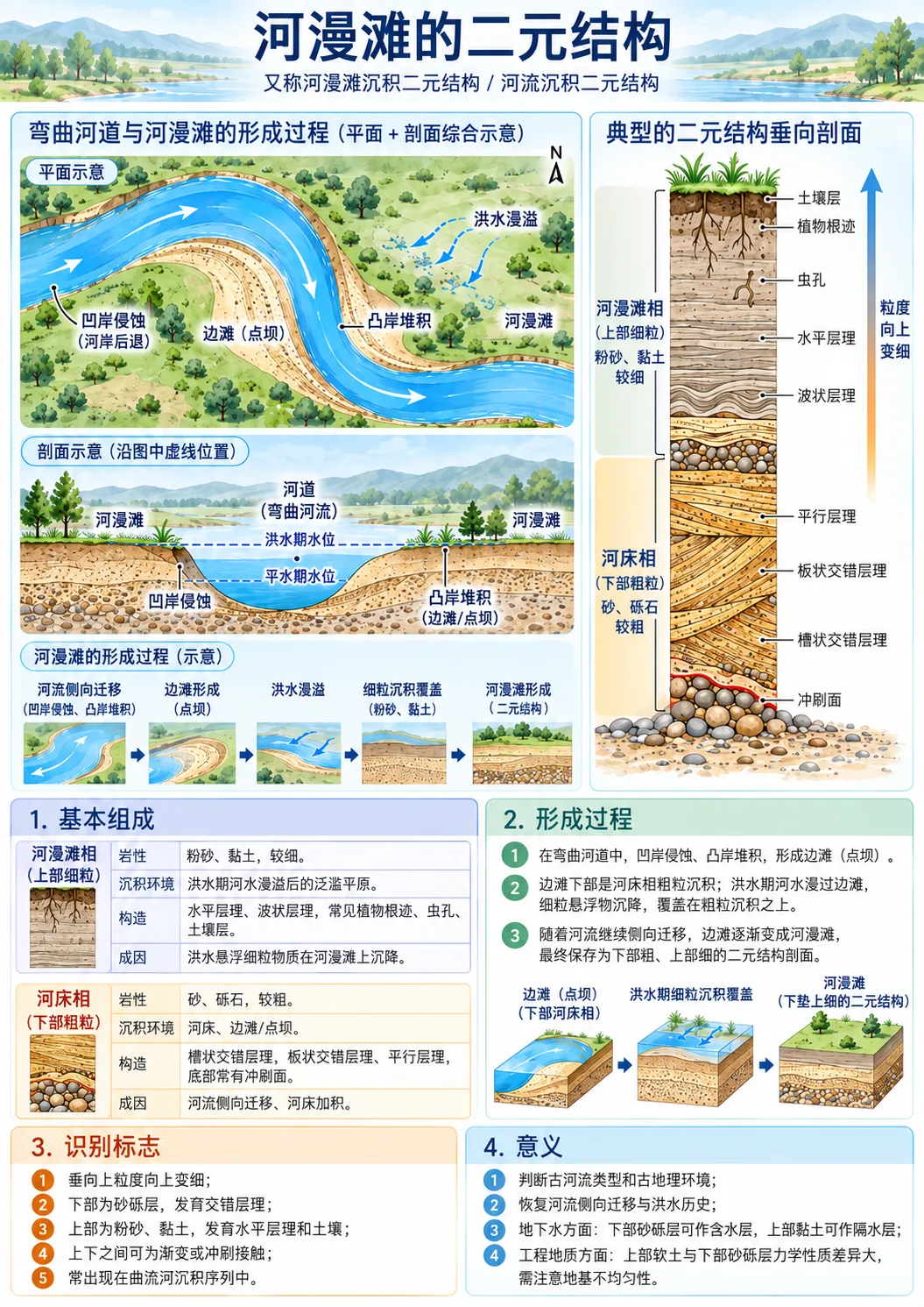 考研真题丨河漫滩二元结构(兰州大学)-第1张图片-四季读书网