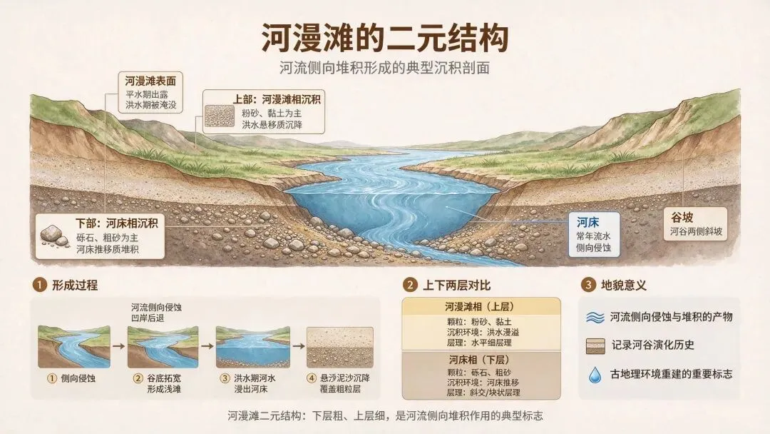 考研真题丨河漫滩二元结构(兰州大学)-第2张图片-四季读书网