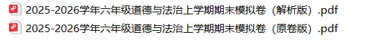上海6上各科试卷整理汇总目录(2026.10.9更新)-第36张图片-四季读书网