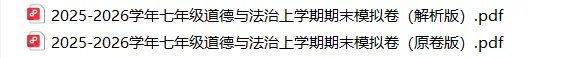 上海7上各科试卷整理汇总目录(2026.10.9)-第31张图片-四季读书网