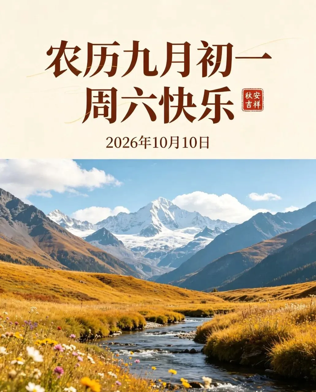 农历九月初一,愿您秋启新章纳福,十全十美伴身旁,岁岁身安康,事事皆顺祥.-第1张图片-四季读书网