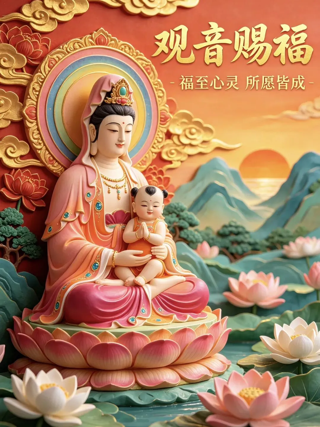 九月初一,香期吉日,29张观音早上好图片带日期,愿心怀善念,承蒙菩萨护佑,福气常伴左右-第5张图片-四季读书网