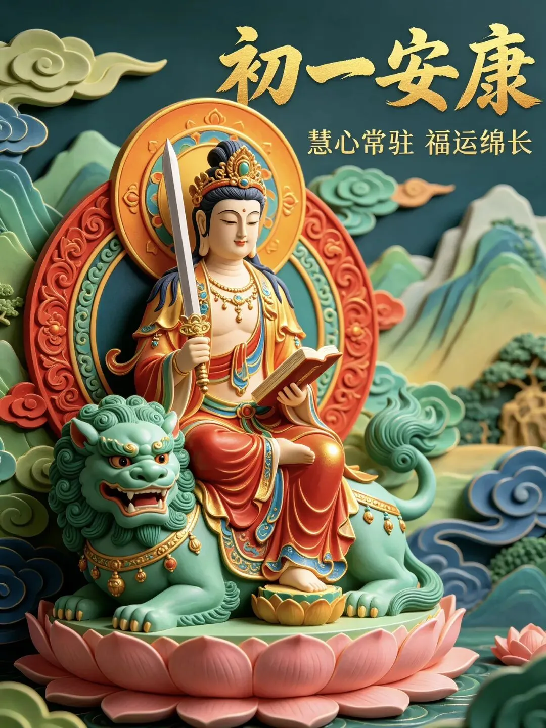 九月初一,香期吉日,29张观音早上好图片带日期,愿心怀善念,承蒙菩萨护佑,福气常伴左右-第10张图片-四季读书网