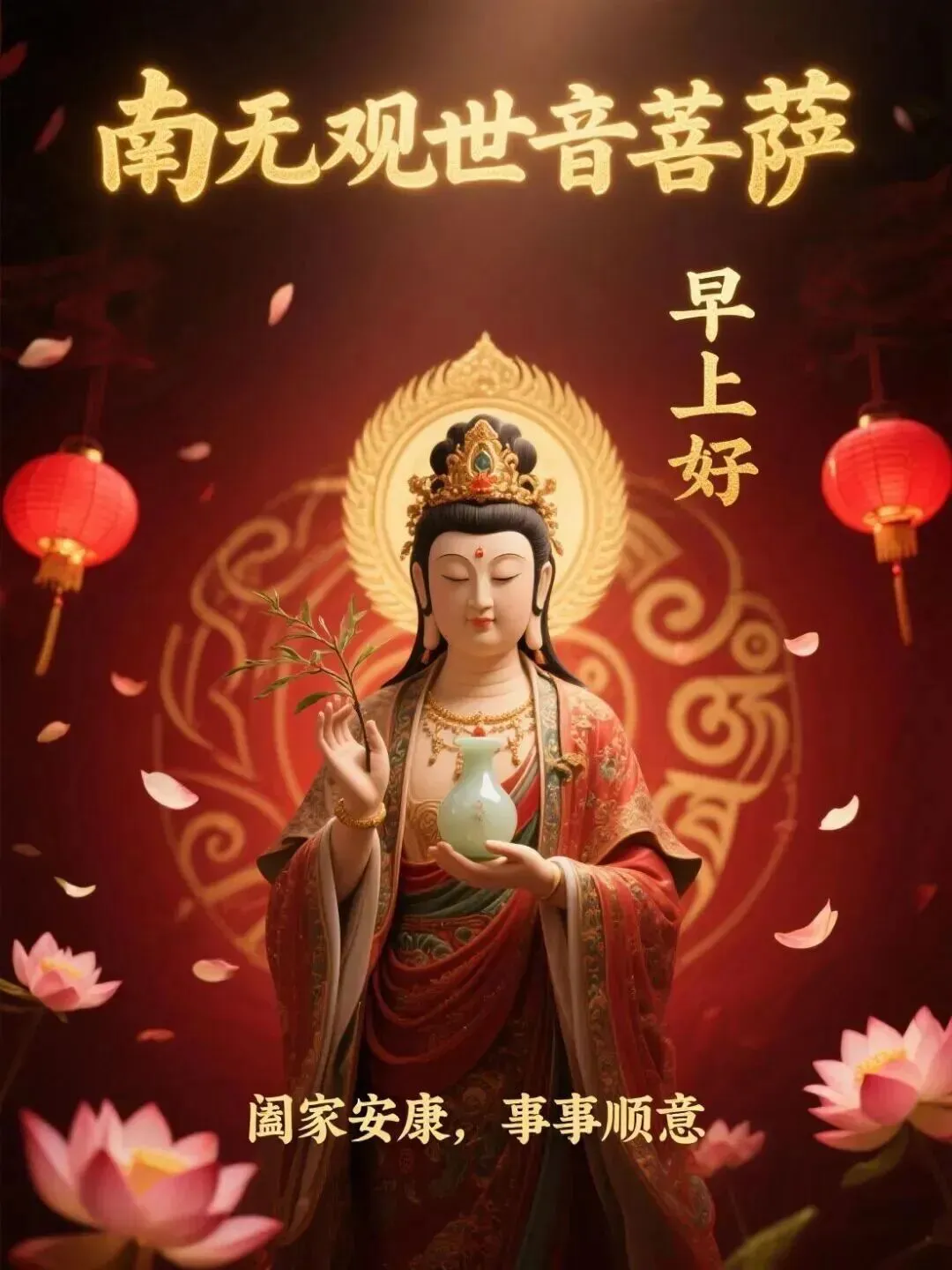 九月初一,香期吉日,29张观音早上好图片带日期,愿心怀善念,承蒙菩萨护佑,福气常伴左右-第19张图片-四季读书网