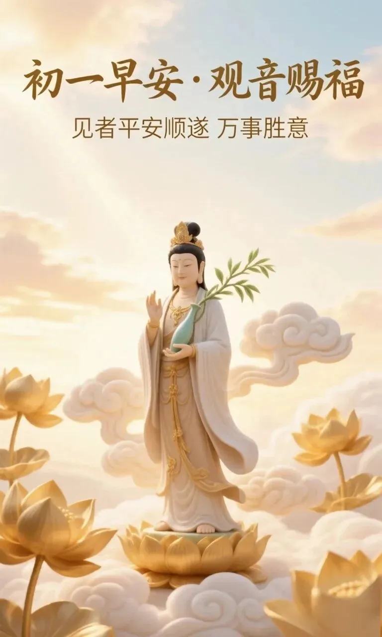 九月初一,香期吉日,29张观音早上好图片带日期,愿心怀善念,承蒙菩萨护佑,福气常伴左右-第23张图片-四季读书网
