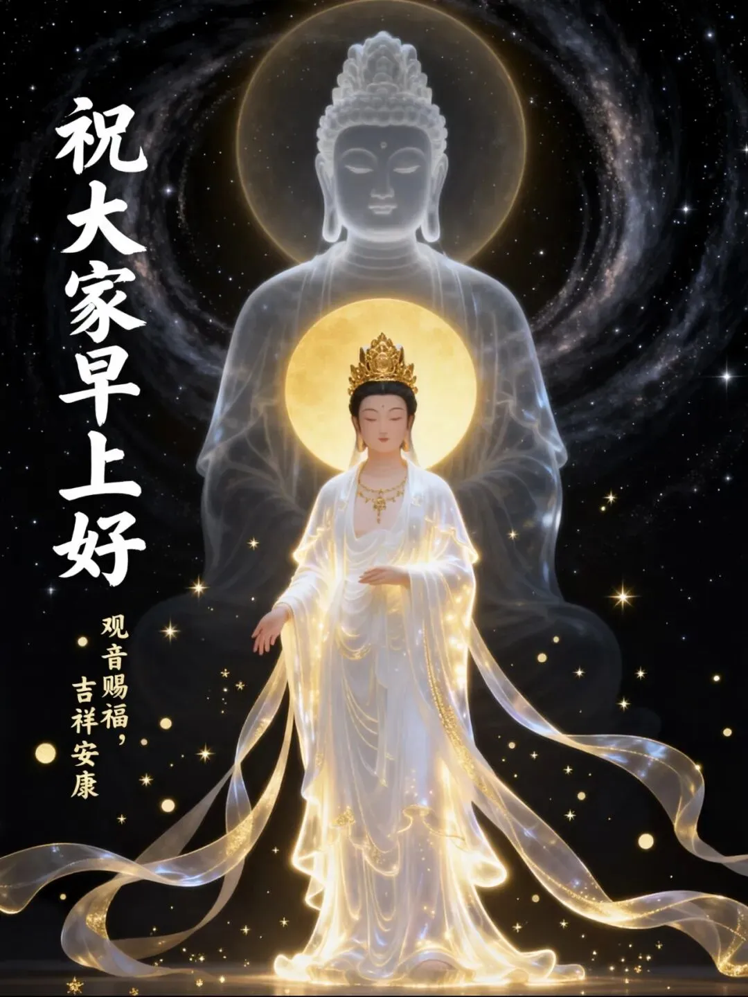 九月初一,香期吉日,29张观音早上好图片带日期,愿心怀善念,承蒙菩萨护佑,福气常伴左右-第26张图片-四季读书网