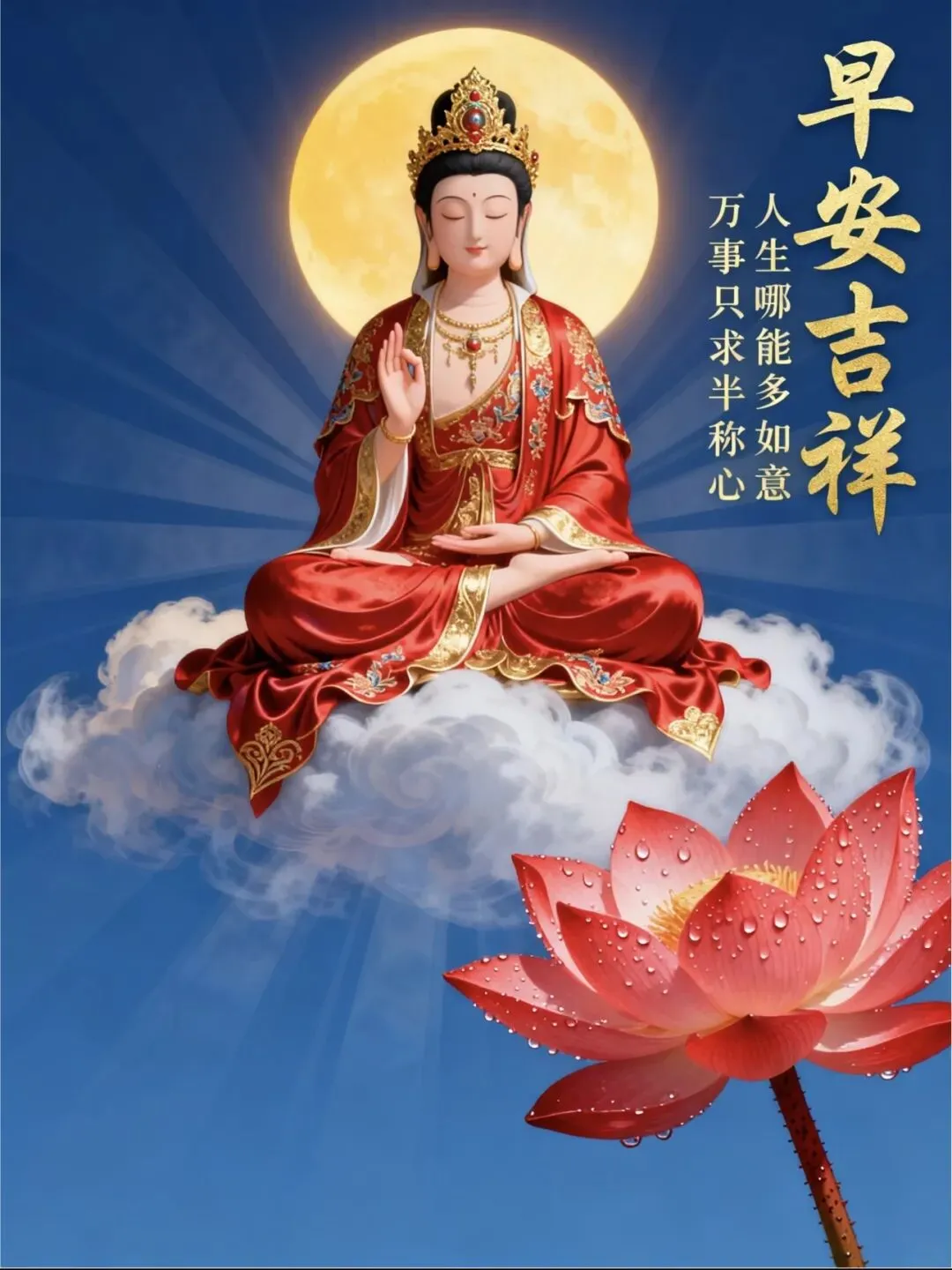 九月初一,香期吉日,29张观音早上好图片带日期,愿心怀善念,承蒙菩萨护佑,福气常伴左右-第27张图片-四季读书网