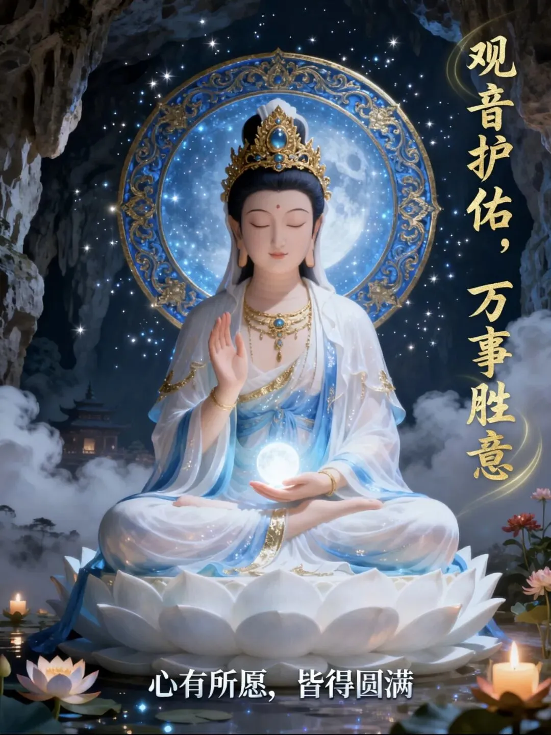 九月初一,香期吉日,29张观音早上好图片带日期,愿心怀善念,承蒙菩萨护佑,福气常伴左右-第30张图片-四季读书网