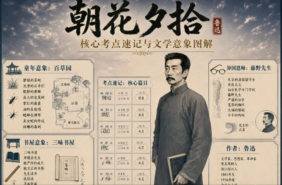 中考名著导读30《朝花夕拾》核心考点速记-第1张图片-四季读书网