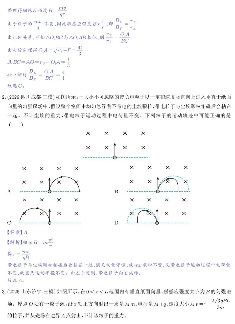 2027高考备考——带电粒子在有界匀强磁场中的运动试题的攻克-第2张图片-四季读书网