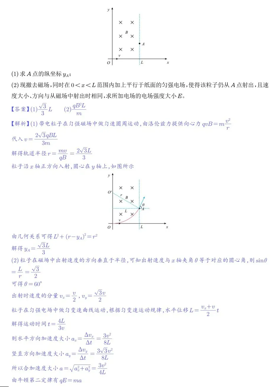 2027高考备考——带电粒子在有界匀强磁场中的运动试题的攻克-第3张图片-四季读书网