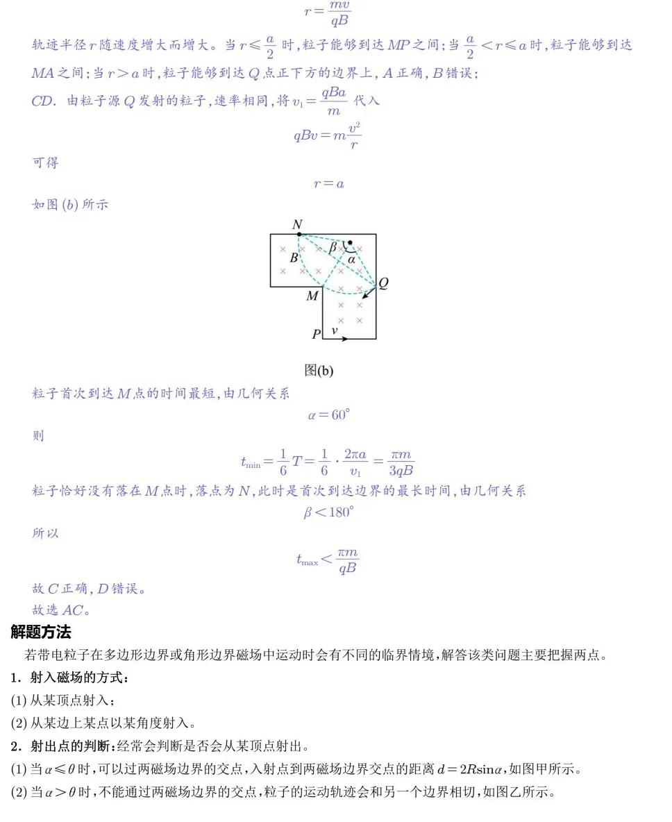 2027高考备考——带电粒子在有界匀强磁场中的运动试题的攻克-第11张图片-四季读书网
