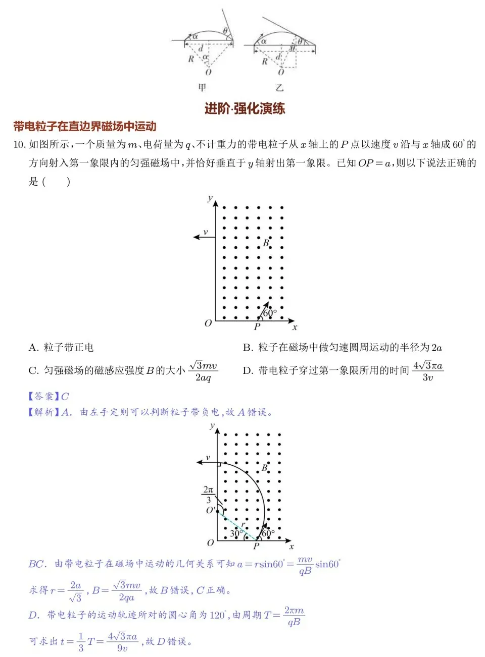 2027高考备考——带电粒子在有界匀强磁场中的运动试题的攻克-第12张图片-四季读书网