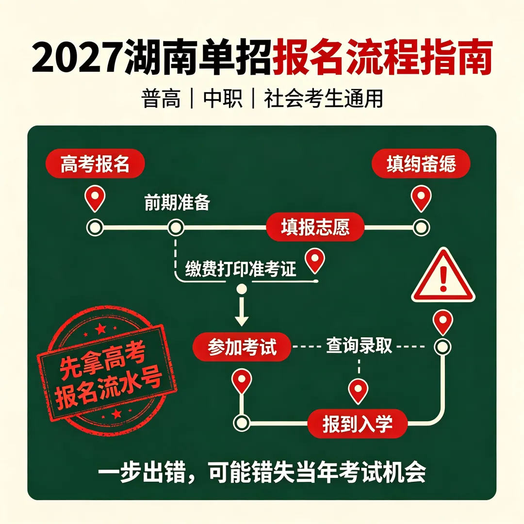 湖南单招第一件事就是完成高考报名-第1张图片-四季读书网