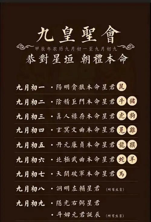 九月初一至初九,庆贺北斗九皇星君圣诞!-第9张图片-四季读书网