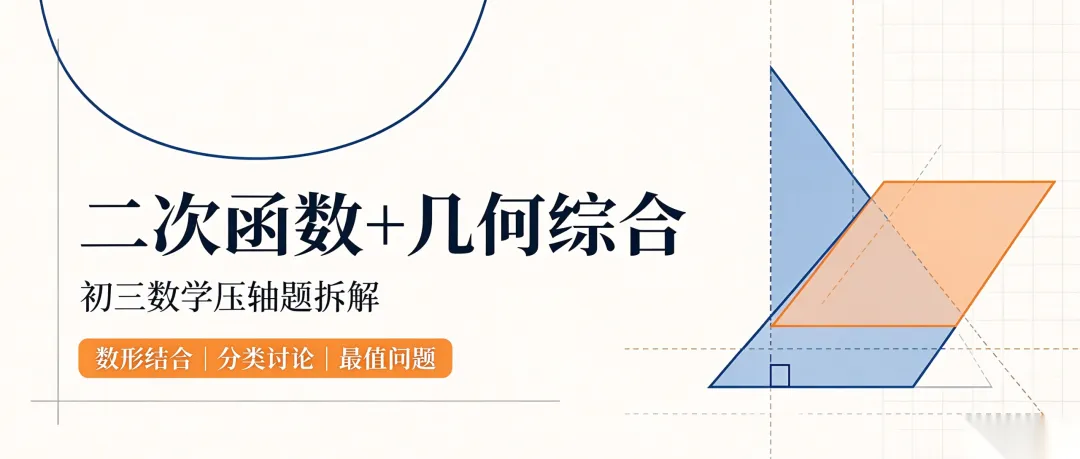 初三数学 | 压轴拦路虎:二次函数+几何综合,看懂这篇不再丢分-第2张图片-四季读书网 初三数学 | 压轴拦路虎:二次函数+几何综合,看懂这篇不再丢分-第2张图片-四季读书网