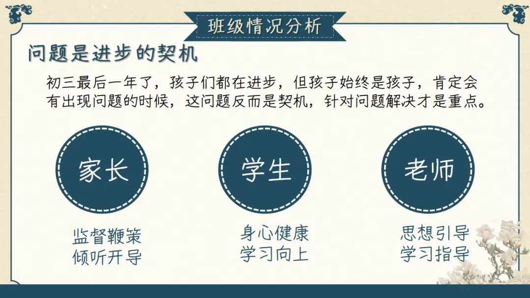 【初三】【秋季上】期中家长会:初三已至,同心共赴,厉害的班主任这样开(附69页ppt课件)-第14张图片-四季读书网 【初三】【秋季上】期中家长会:初三已至,同心共赴,厉害的班主任这样开(附69页ppt课件)-第14张图片-四季读书网