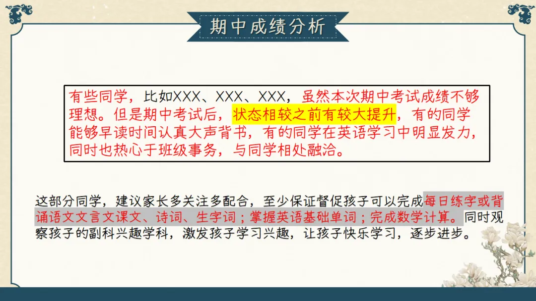 【初三】【秋季上】期中家长会:初三已至,同心共赴,厉害的班主任这样开(附69页ppt课件)-第24张图片-四季读书网 【初三】【秋季上】期中家长会:初三已至,同心共赴,厉害的班主任这样开(附69页ppt课件)-第24张图片-四季读书网