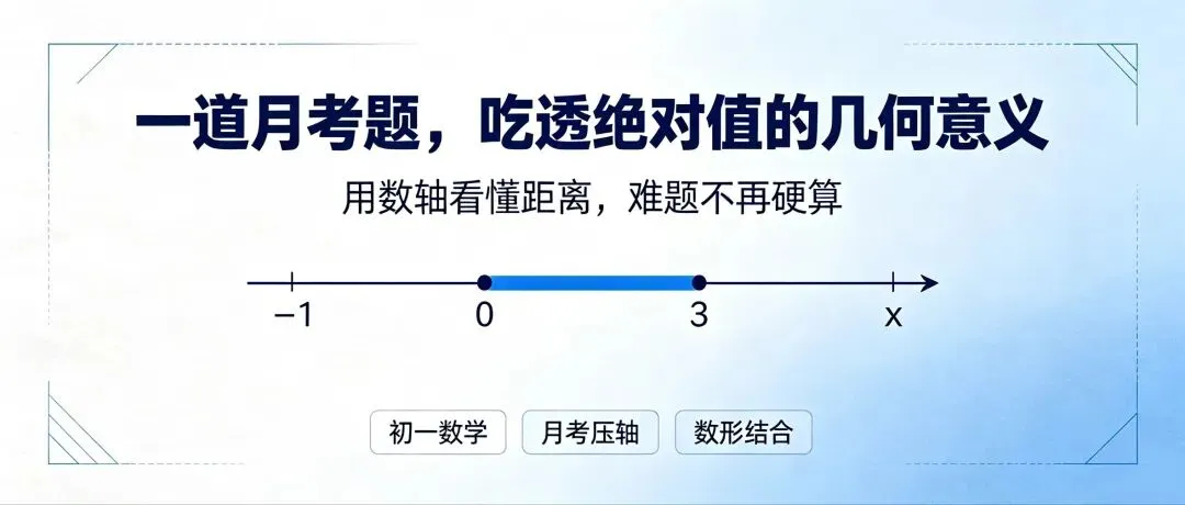 初一月考压轴:读懂绝对值的几何意义,数轴难题不再丢分-第1张图片-四季读书网