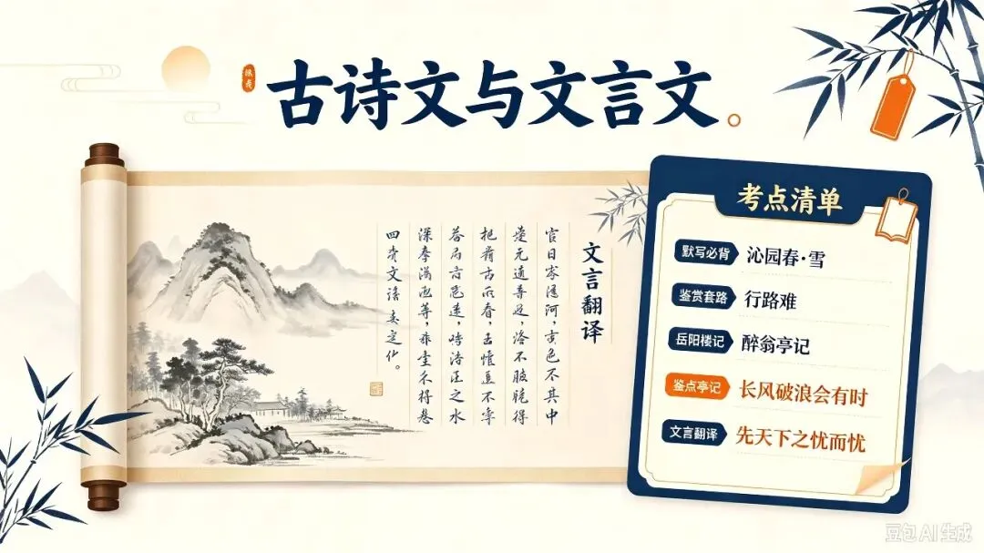 初三第一次月考|九年级语文全科必考重点(考前速背完整版)-第2张图片-四季读书网