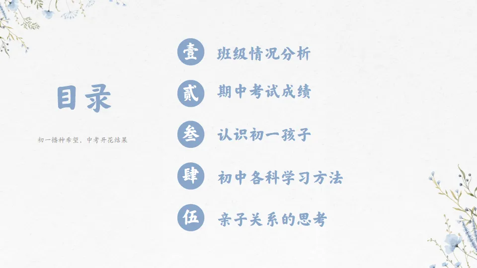 初一播种希望 中考开花结果-初一期中家长会,班主任必备(附56页ppt课件)-第3张图片-四季读书网 初一播种希望 中考开花结果-初一期中家长会,班主任必备(附56页ppt课件)-第3张图片-四季读书网