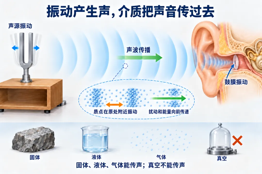 初二物理|声现象复习:4个知识点,一篇理清-第2张图片-四季读书网 初二物理|声现象复习:4个知识点,一篇理清-第2张图片-四季读书网