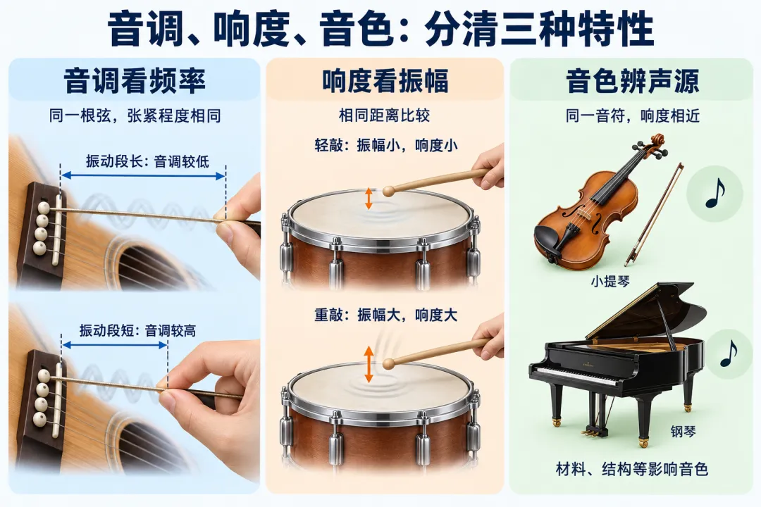 初二物理|声现象复习:4个知识点,一篇理清-第3张图片-四季读书网 初二物理|声现象复习:4个知识点,一篇理清-第3张图片-四季读书网