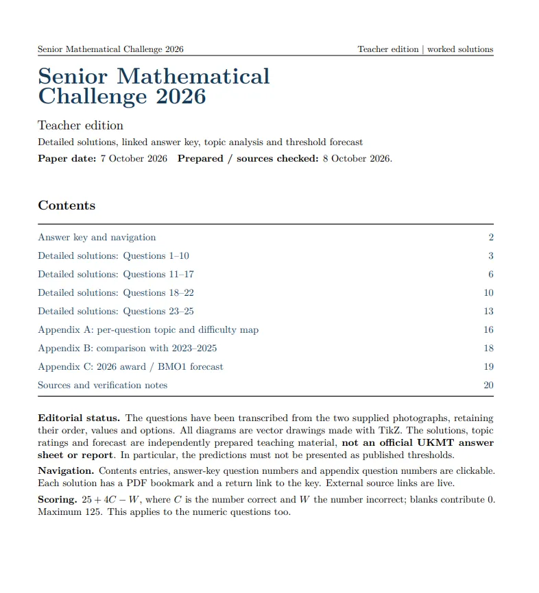 2026年英国UKMT-SMC真题+解析答案领取丨SMC数学竞赛-第9张图片-四季读书网
