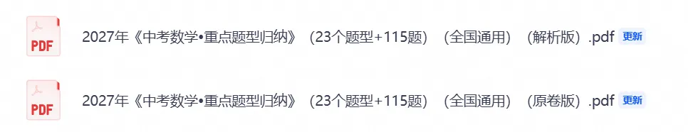 2027年《中考数学•重点题型归纳》(23个题型+115题),PDF电子版可打印!-第3张图片-四季读书网
