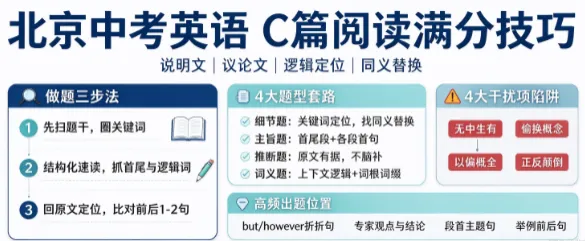 北京中考英语|C篇阅读这样学,稳稳赶超比自己优秀的同学-第2张图片-四季读书网 北京中考英语|C篇阅读这样学,稳稳赶超比自己优秀的同学-第2张图片-四季读书网