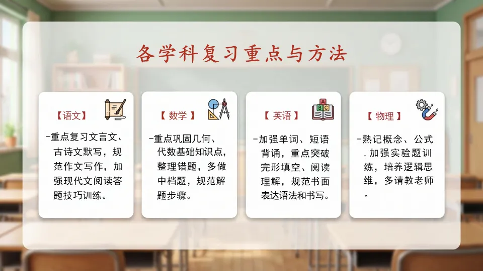 初二期中家长会PPT——复盘成长,共话备考,衔接未来-第21张图片-四季读书网