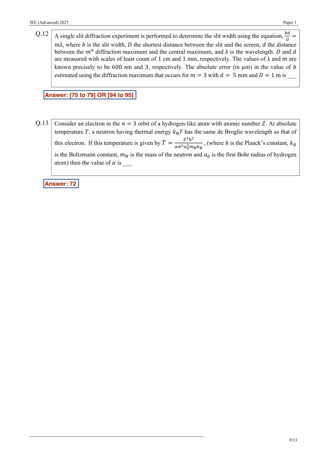 真题 I 《2025印度高考(卷一)》(印度理工学院联合入学考试)-第18张图片-四季读书网 真题 I 《2025印度高考(卷一)》(印度理工学院联合入学考试)-第18张图片-四季读书网