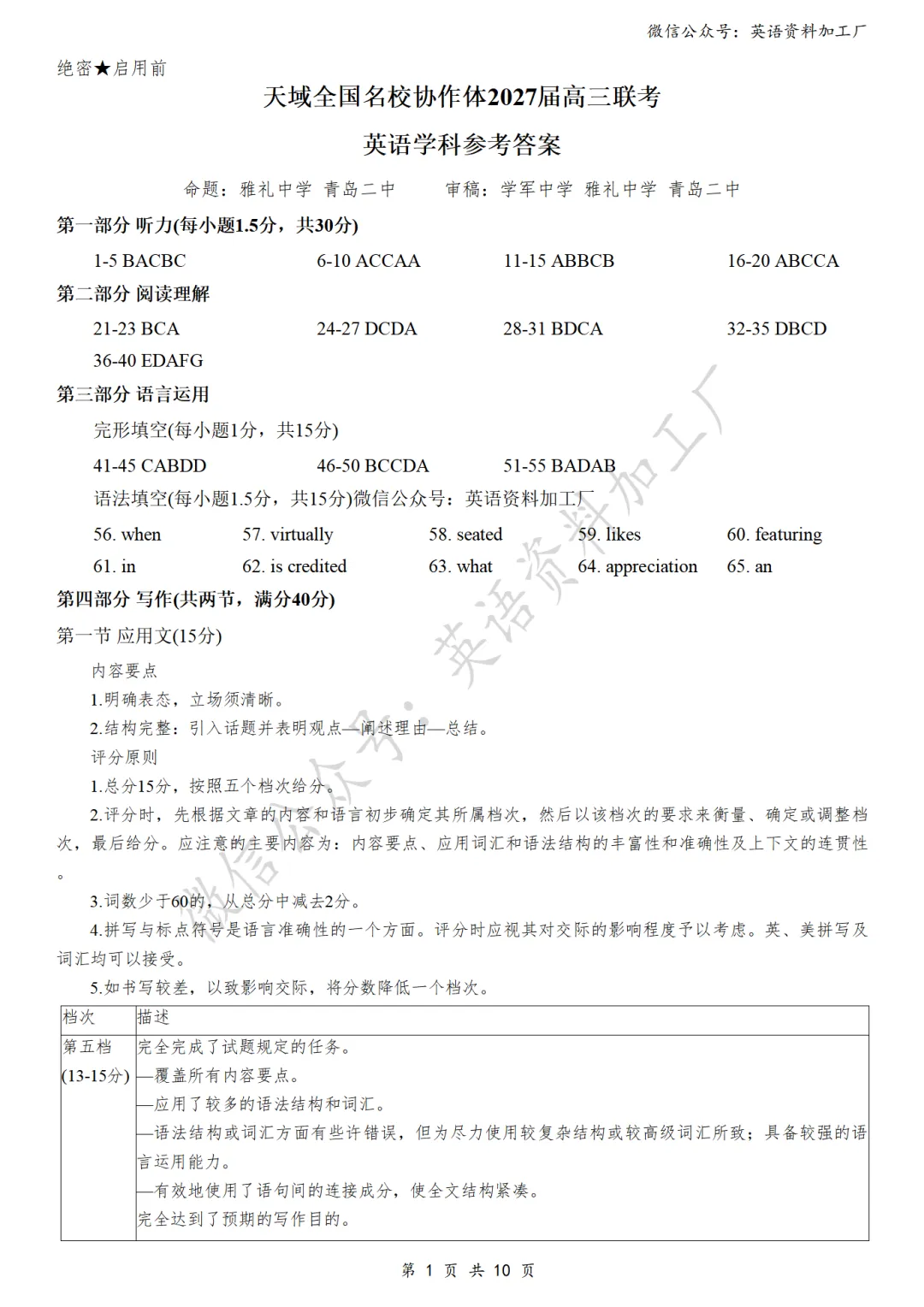【27届试卷】天域全国名校协作体高三10月联考英语试卷+答案解析+音频(word+pdf)-第12张图片-四季读书网