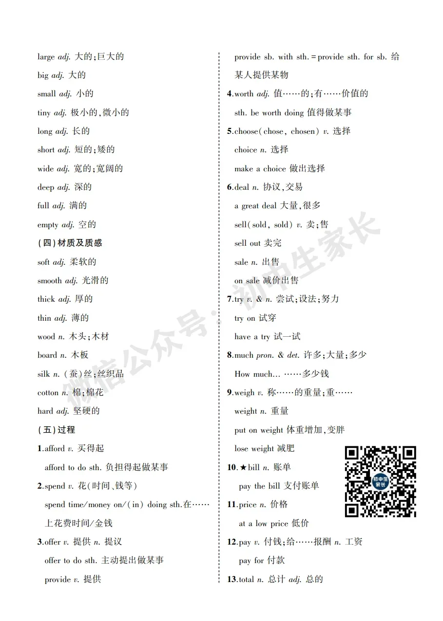 中考英语背诵手册:话题词汇+必背短语+构词法,告别零散记忆!-第16张图片-四季读书网