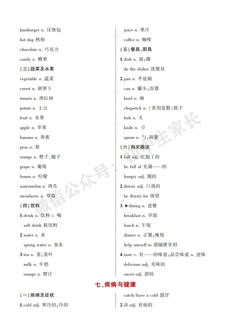 中考英语背诵手册:话题词汇+必背短语+构词法,告别零散记忆!-第18张图片-四季读书网
