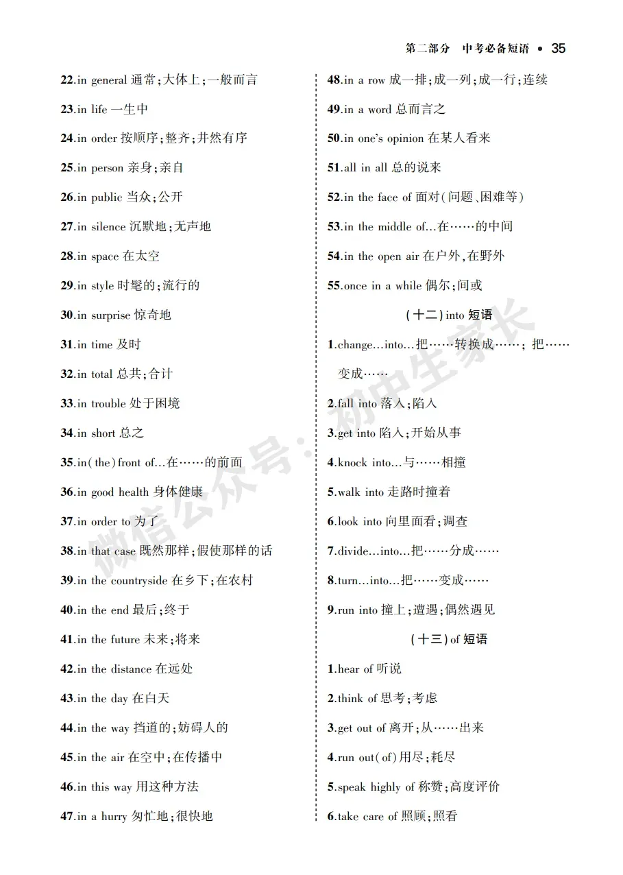 中考英语背诵手册:话题词汇+必背短语+构词法,告别零散记忆!-第37张图片-四季读书网