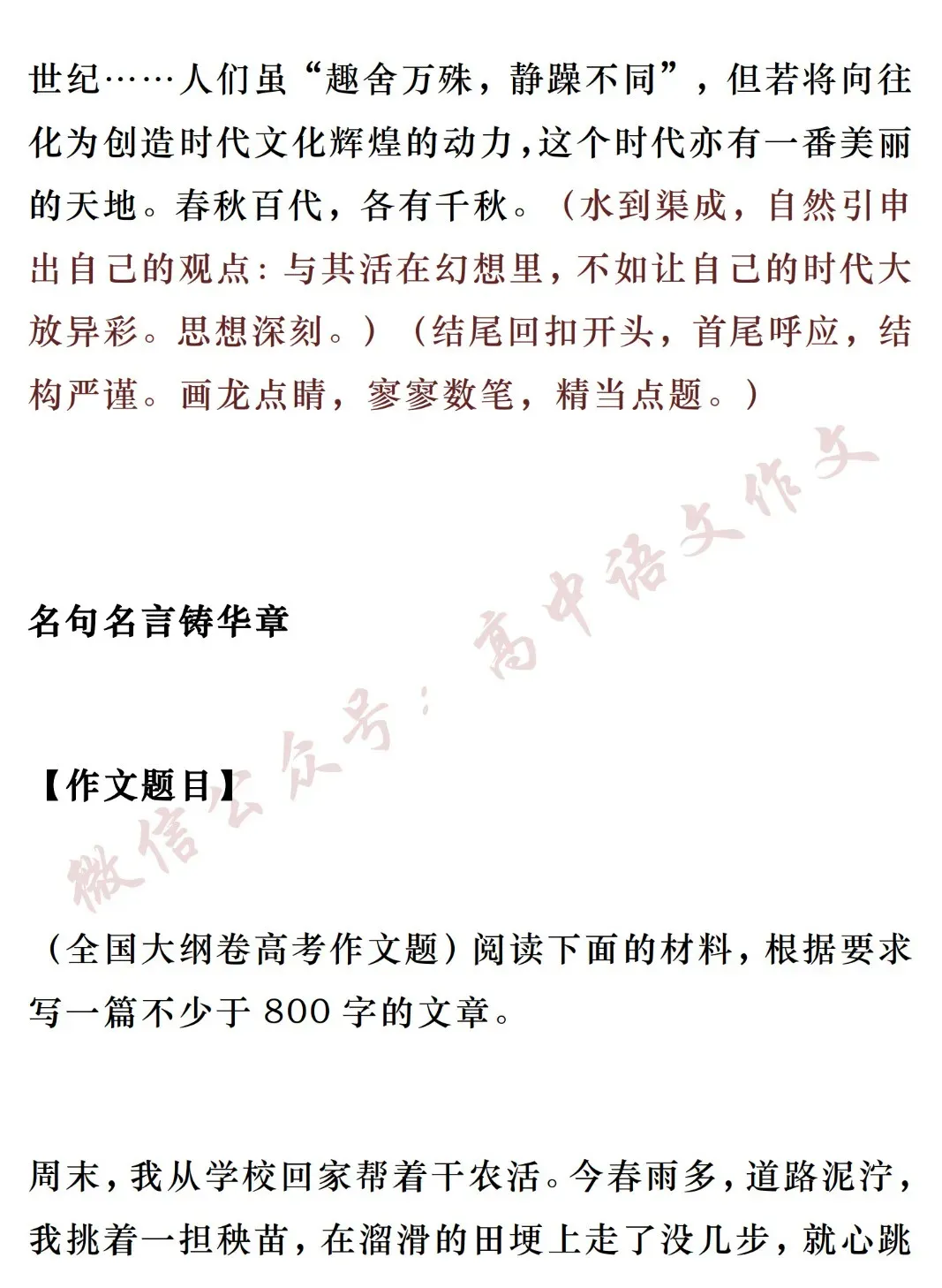 高考满分作文 | 8篇满分考场范文,涵盖各种写作技巧!-第23张图片-四季读书网