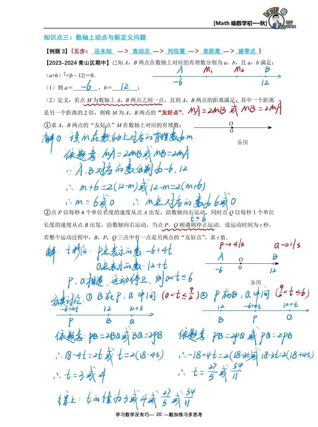 初一上期中压轴|数轴动点,吃透这五步,难题不再乱-第9张图片-四季读书网
